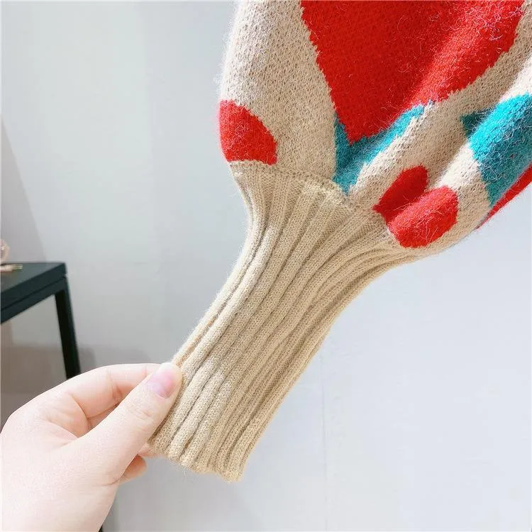 Women High Neck Sweetheart Cozy Knitting Sweaters