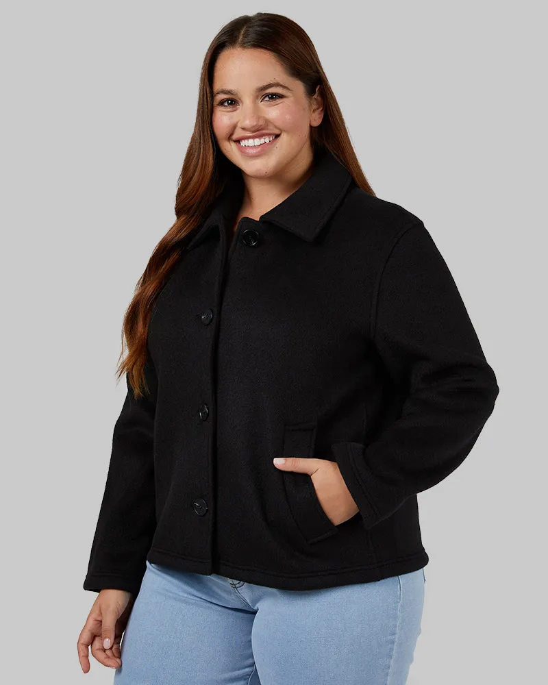 WOMEN'S BRUSHED FAUX WOOL JACKET