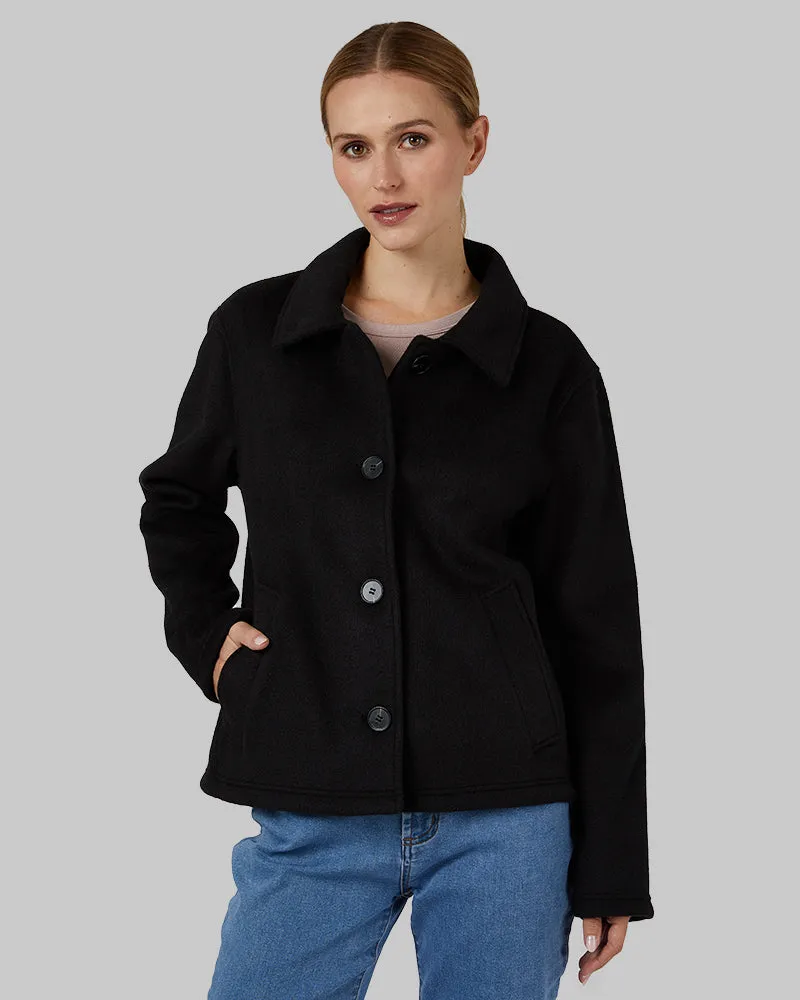 WOMEN'S BRUSHED FAUX WOOL JACKET