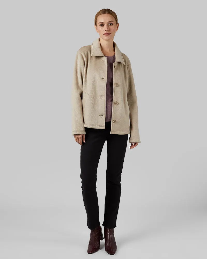 WOMEN'S BRUSHED FAUX WOOL JACKET