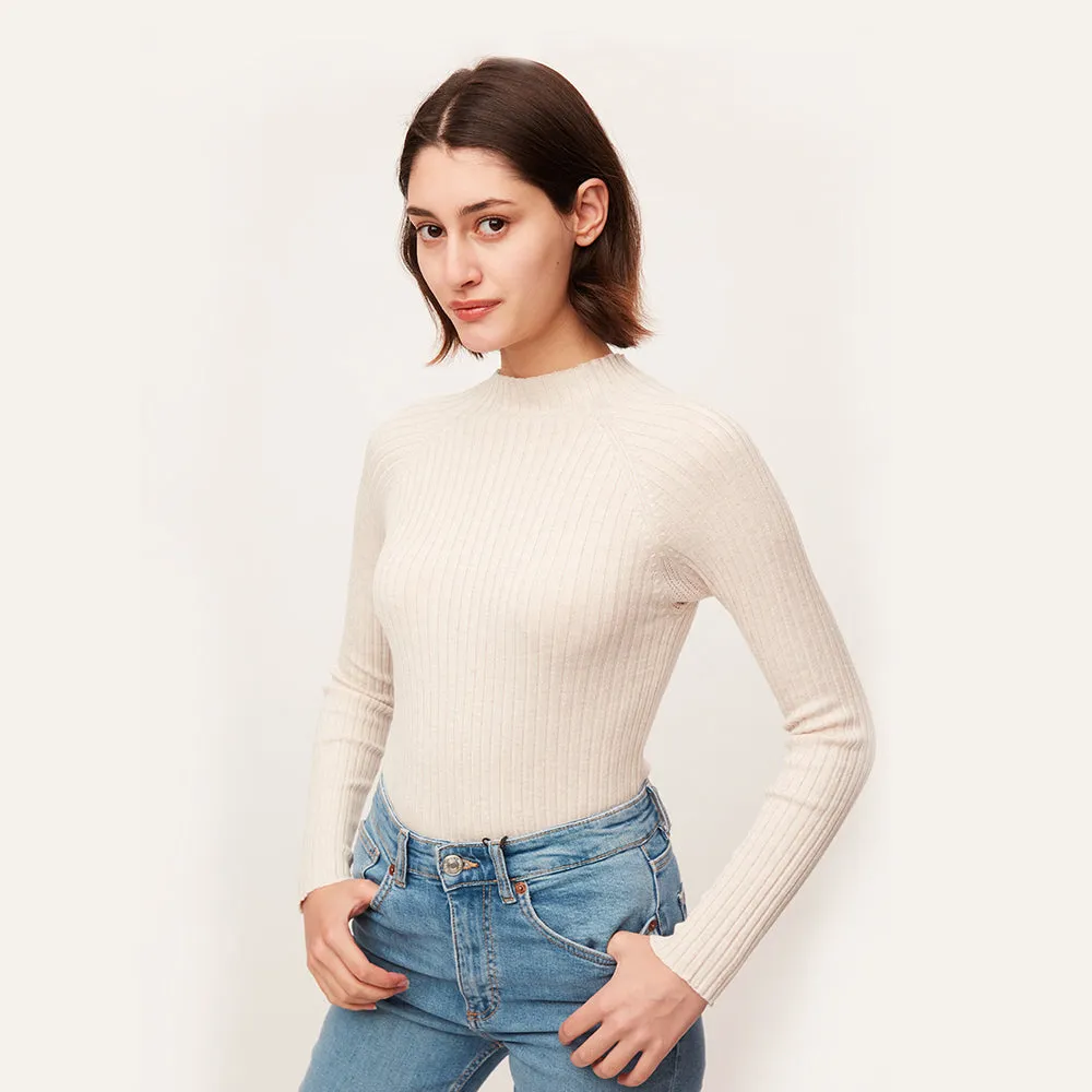 Women's  Long Sleeve Slim Fit Knit Pullovers Tee Tops Shirt